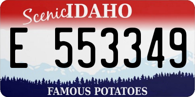 ID license plate E553349
