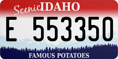ID license plate E553350