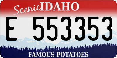 ID license plate E553353