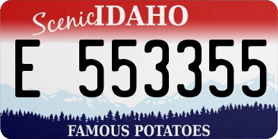 ID license plate E553355