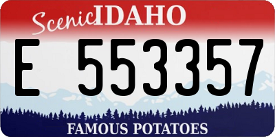 ID license plate E553357