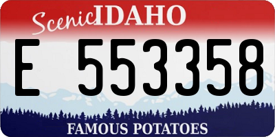 ID license plate E553358