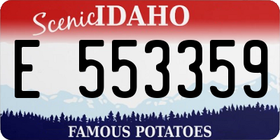 ID license plate E553359
