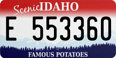 ID license plate E553360