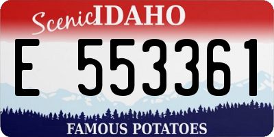 ID license plate E553361