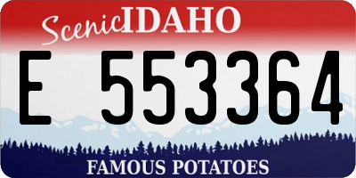ID license plate E553364