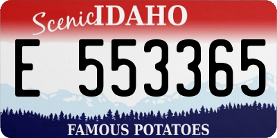ID license plate E553365