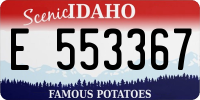 ID license plate E553367