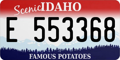 ID license plate E553368
