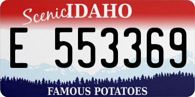 ID license plate E553369