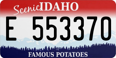ID license plate E553370