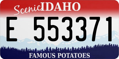 ID license plate E553371