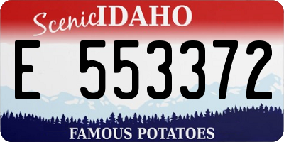ID license plate E553372