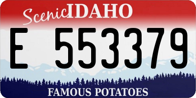 ID license plate E553379