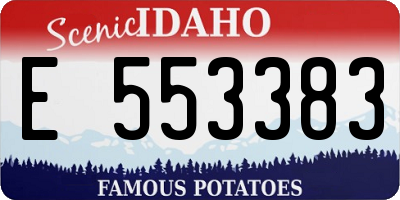 ID license plate E553383