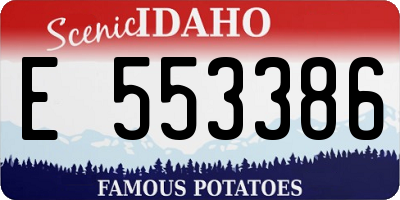ID license plate E553386