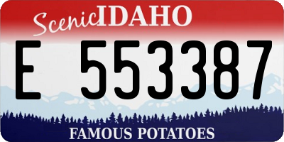 ID license plate E553387