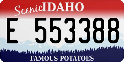 ID license plate E553388