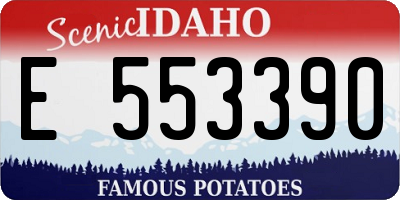 ID license plate E553390