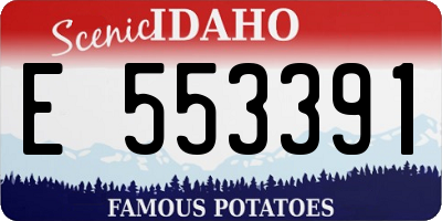 ID license plate E553391
