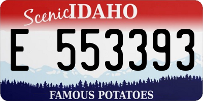 ID license plate E553393