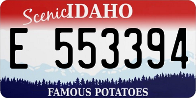 ID license plate E553394