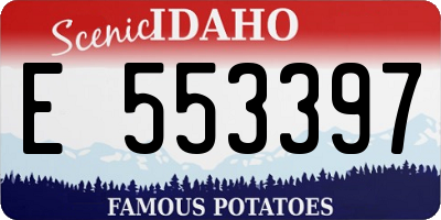 ID license plate E553397