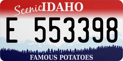 ID license plate E553398