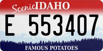 ID license plate E553407