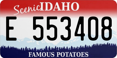 ID license plate E553408