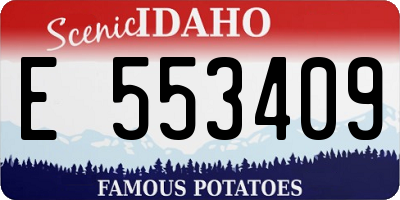 ID license plate E553409