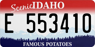 ID license plate E553410