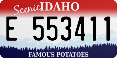 ID license plate E553411