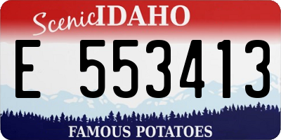 ID license plate E553413
