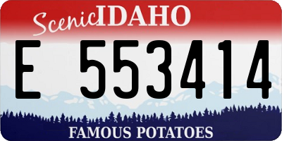 ID license plate E553414