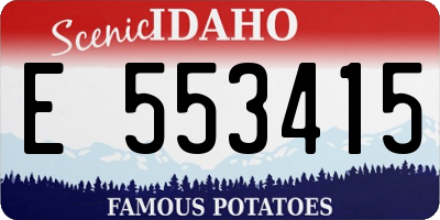 ID license plate E553415