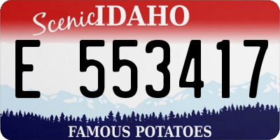 ID license plate E553417