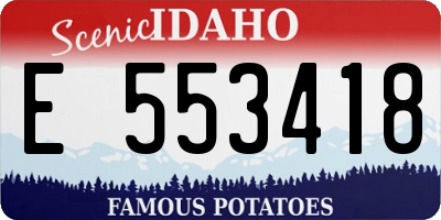 ID license plate E553418