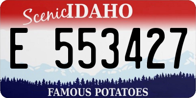 ID license plate E553427