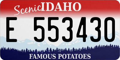 ID license plate E553430