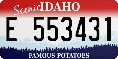 ID license plate E553431