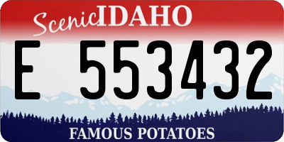 ID license plate E553432