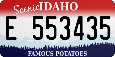ID license plate E553435