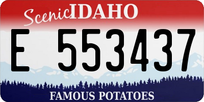 ID license plate E553437