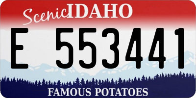 ID license plate E553441