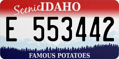 ID license plate E553442