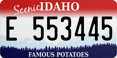 ID license plate E553445