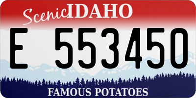 ID license plate E553450
