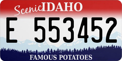 ID license plate E553452