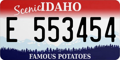 ID license plate E553454